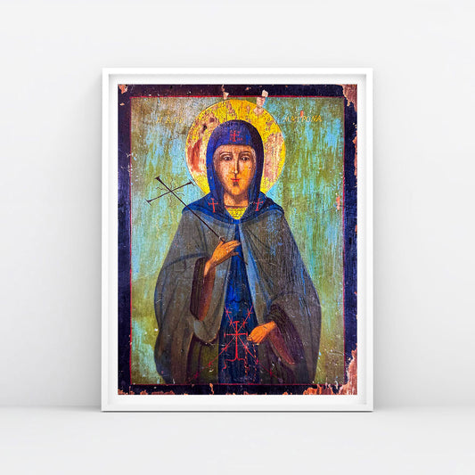 Exclisive to our store rare 17th Century Greek Renaissance Icon "Saint Matrona". www.arthodox.com