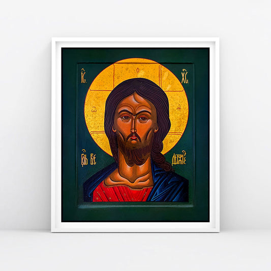 Archival print of a Rare Russian Orthodox icon "Christ with the Angry Gaze"  Large format (62x91cm). www.arthodox.com